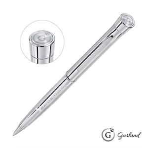 Garland® Signature Emblem Twist Ballpoint Pen - Chrome | https://www.bestnamebadges.com