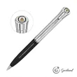 Garland® Monogram Custom Twist Ballpoint Pen - Chrome | https://www.bestnamebadges.com