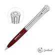 Garland® Monogram Custom Twist Ballpoint Pen - Chrome | https://www.bestnamebadges.com