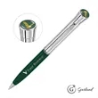 Garland® Monogram Custom Twist Ballpoint Pen - Chrome | https://www.bestnamebadges.com