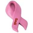 Pink Breast Cancer Awareness Ribbon Shape Stress Ball | https://www.bestnamebadges.com