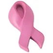 Pink Breast Cancer Awareness Ribbon Shape Stress Ball | https://www.bestnamebadges.com