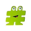 Hashtag Stress Reliever | https://www.bestnamebadges.com