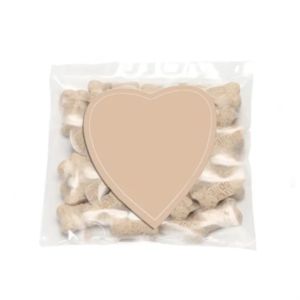 Mini Snack Bag w/ Small Heart Magnet Pet Fill | https://www.bestnamebadges.com