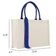 Custom Canvas Shopping Tote Bag With Streamer | https://www.bestnamebadges.com