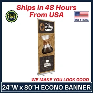 24" Econo Retractable Banner Kit