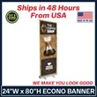 24" Econo Retractable Banner Kit | https://www.bestnamebadges.com