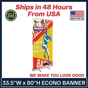 33.5" Econo Retractable Banner Kit