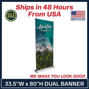 33.5" Dual Retractable Banner Kit