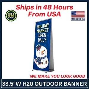 33.5" H20 Outdoor Retractable Banner Kit