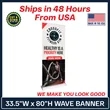 33.5" Wave Retractable Banner Kit | https://www.bestnamebadges.com