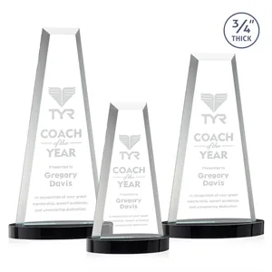 Imperial Tower on Alberton Base - Black | https://www.bestnamebadges.com