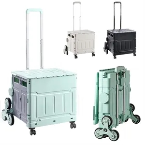 Folding-Portable-Rolling-Crate-Handcart-Shopping-Trolley