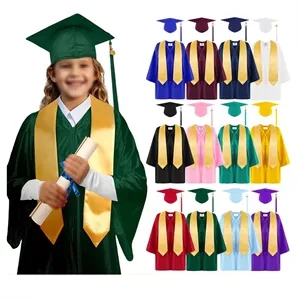 Kindergarten Graduation Gown Grad Cap Set for Kids | https://www.bestnamebadges.com