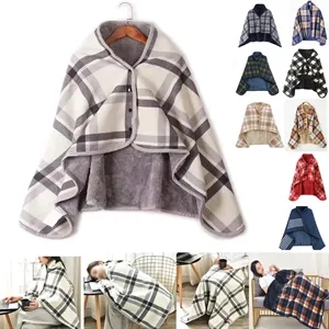Adult Cozy Fleece Wearable Blanket Shawl | https://www.bestnamebadges.com
