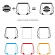 Custom Logo PVC Stadium Clear Waterproof Drawstring Bag | https://www.bestnamebadges.com