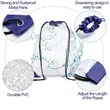 Custom Logo PVC Stadium Clear Waterproof Drawstring Bag | https://www.bestnamebadges.com