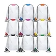 Custom Logo PVC Stadium Clear Waterproof Drawstring Bag | https://www.bestnamebadges.com