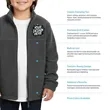 Youth Full-Zip Fleece | https://www.bestnamebadges.com