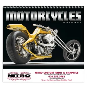 Good Value™ Motorcycles - Spiral Calendar | https://www.bestnamebadges.com