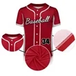 CUSTOM DYE SUBLIMATED FULL BUTTON BASEBALL JERSEY | https://www.bestnamebadges.com