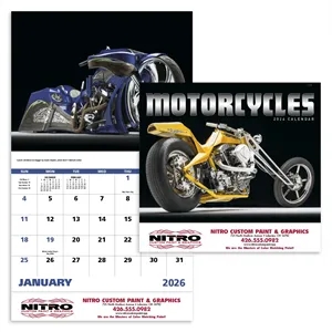 Good Value™ Motorcycles - Stapled Calendar | https://www.bestnamebadges.com