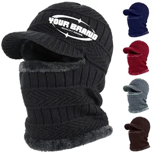 3 in 1 Winter Knitted Beanie Hat Face Neck Warmer Set