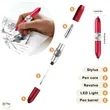Relief Stress Spinning Fidget Ballpoint Pen With LED Light | https://www.bestnamebadges.com