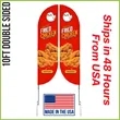 Super Flag 10' Double Sided w/ Spike Base | https://www.bestnamebadges.com