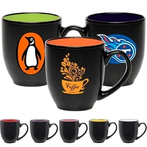16 oz. Ceramic Coffee Mugs - Two Tone Custom Drinkware | https://www.bestnamebadges.com