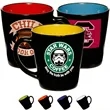 Two Tone Coffee Ceramic Mugs 12 oz. | https://www.bestnamebadges.com