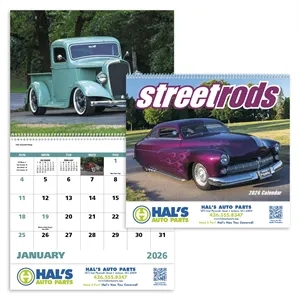 Good Value™ Street Rods - Spiral Calendar | https://www.bestnamebadges.com