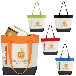 Good Value™ Color Zip Tote | https://www.bestnamebadges.com