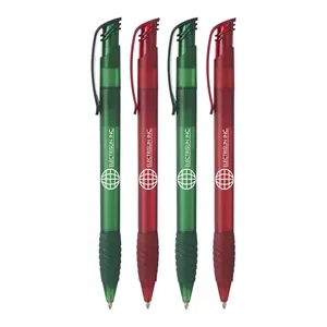 Union Printed - Translucent Ballpoint Grip Pens with 1-Color