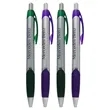 Union Printed, "Vegas" Silver Clicker Pen w/ Grip | https://www.bestnamebadges.com