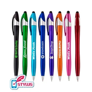 Union Printed, Metallic Colored "Slick" Stylus Twist Pen