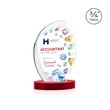 Wichita VividPrint™ Award on Alberton Base - Red | https://www.bestnamebadges.com