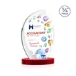 Wichita VividPrint™ Award on Alberton Base - Red | https://www.bestnamebadges.com