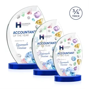 Wichita VividPrint™ Award on Alberton Base - Blue | https://www.bestnamebadges.com