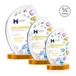 Wichita VividPrint™ Award on Alberton Base - Amber | https://www.bestnamebadges.com