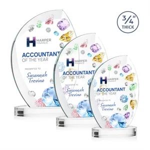 Wichita VividPrint™ Award on Alberton Base - Clear | https://www.bestnamebadges.com