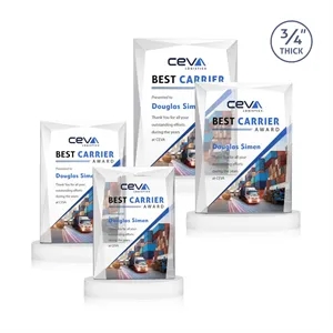 Messina VividPrint™ Award on Alberton Base - White | https://www.bestnamebadges.com