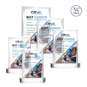 Messina VividPrint™ Award on Alberton Base - Starfire | https://www.bestnamebadges.com