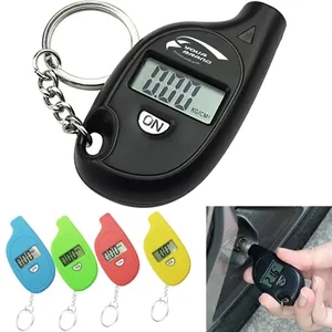 Digital Display Tire Pressure Gauge Keychain