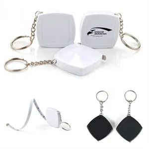 2m 6ft Portable Ruler Metal Tape Measure Keychain