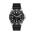 42.5MM, SS, SILVER CASE, BK BEZEL, 3-HAND MVT, DAY-DTE | https://www.bestnamebadges.com