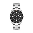 34MM, SILVER METAL CASE, BK BEZEL, 3-HAND MVT | https://www.bestnamebadges.com