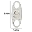 Stainless Steel Double Blade Cigar Cutter | https://www.bestnamebadges.com