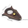 Wood Handle Lock System Double Cut Blade Cigar Cutter | https://www.bestnamebadges.com