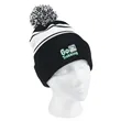 Two-Tone Knit Pom Beanie With Cuff | https://www.bestnamebadges.com